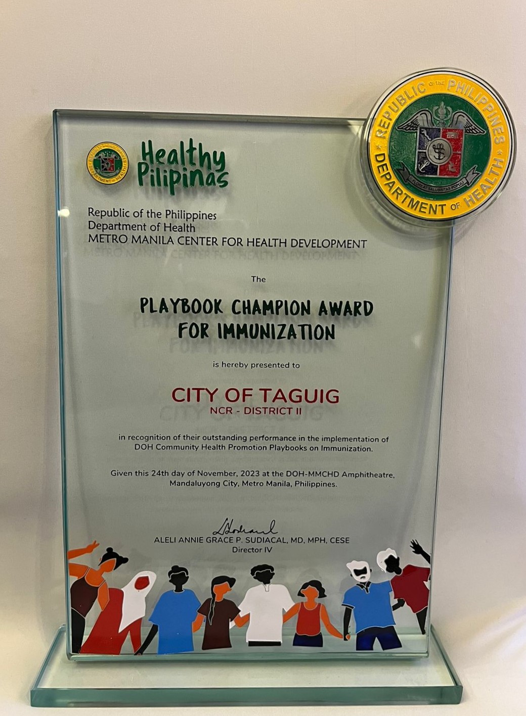 Playbook Champion Award for Immunization of the DOH-Metro Manila Center for Health Development (DOH-MMCHD)