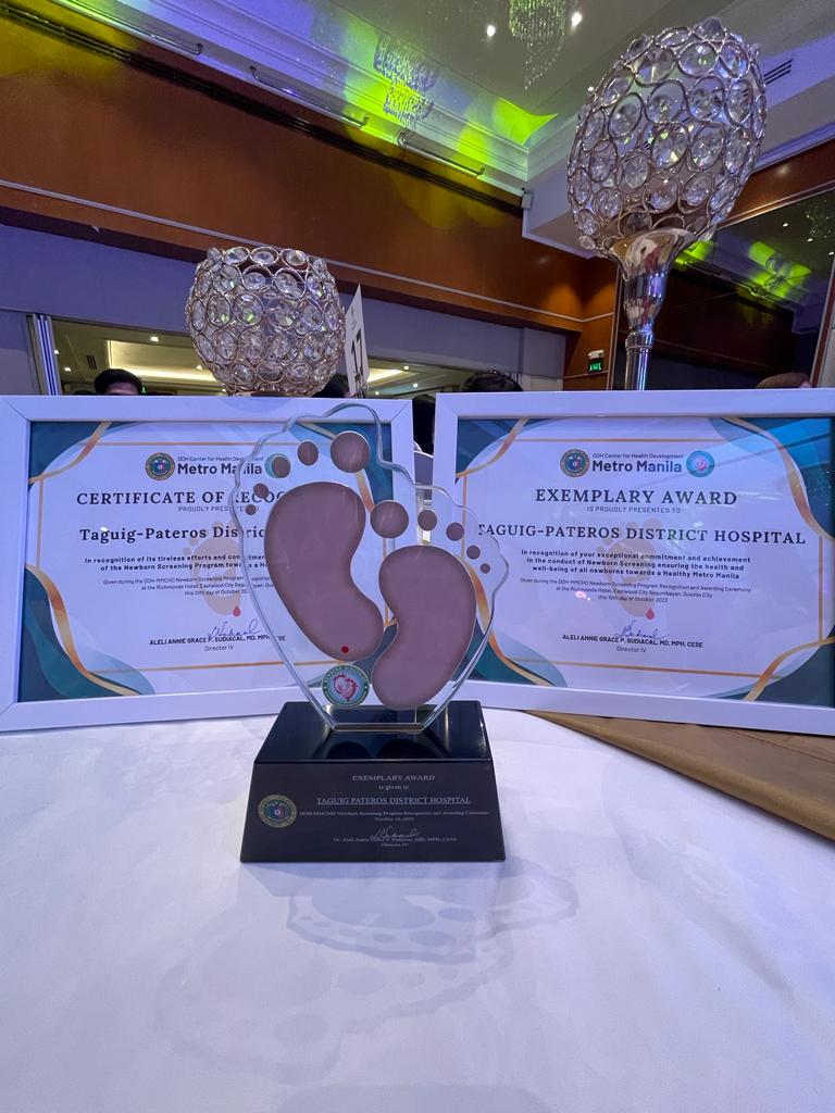 Exemplary Award for Successful Implementation of Newborn Screening Program
