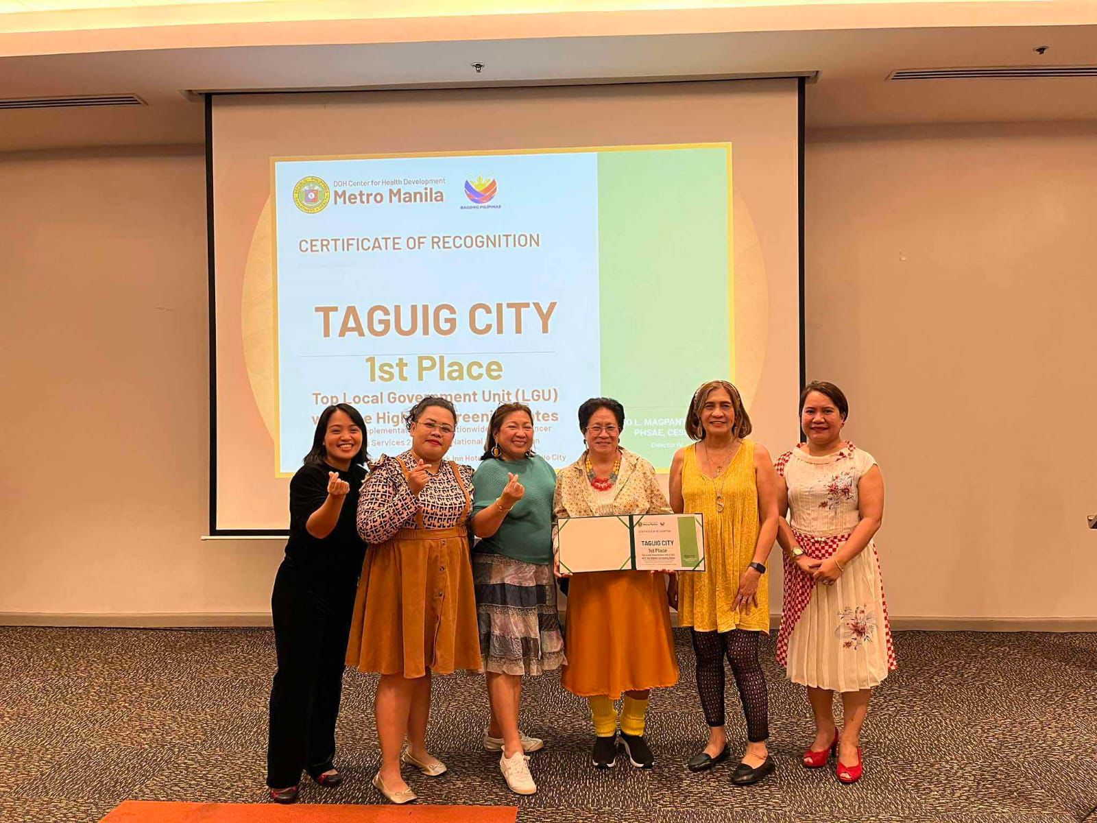 First Place for Highest Screening Rates in Nationwide Cervical Cancer Screening Services