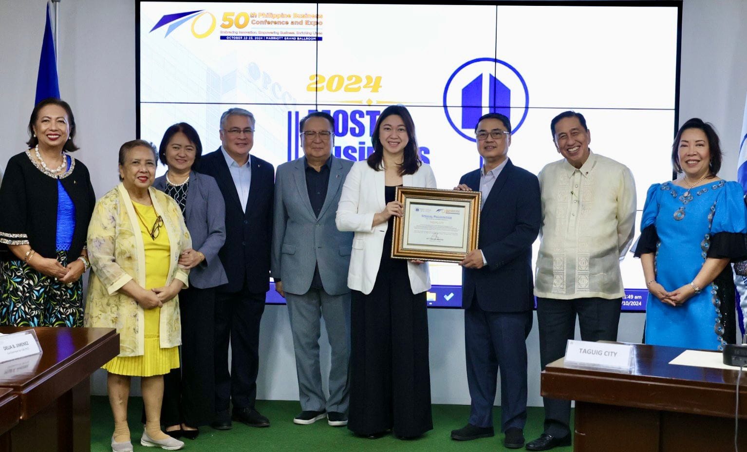 One of the Top 5 2024 Most Business-Friendly LGU Awards for the City Level 1A Category  of the Philippine Chamber of Commerce and Industry (PCCI)