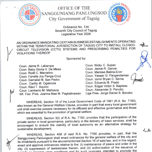 CCTV-Ordinance (Ord. 134-2024) – Event image